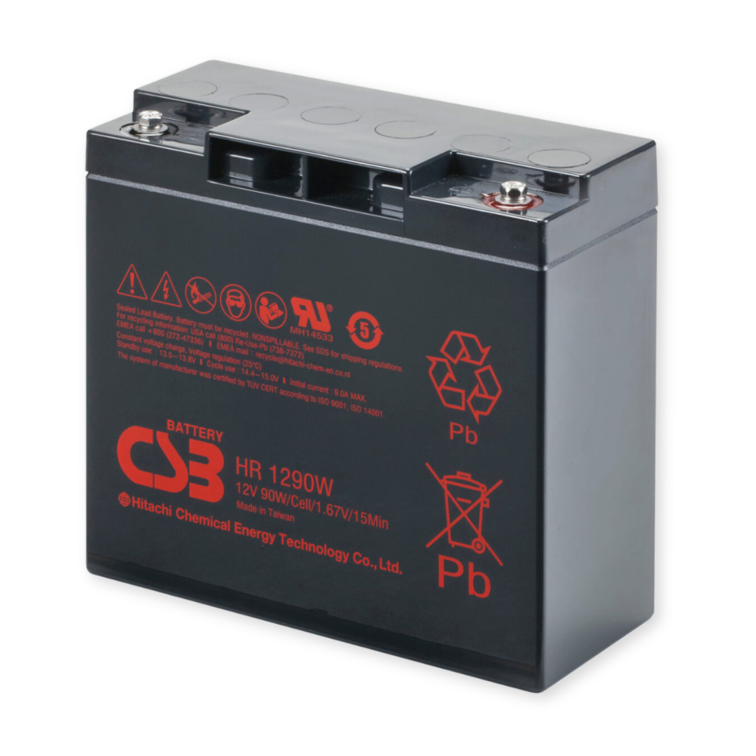 CSB Battery High Rate 12V 90WPC @ 15 Min Rate Top Recessed Terminal AGM VRLA Battery