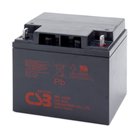 CSB Battery GPL Series 12V 40Ah @ 20 Hr Rate Top Recessed Terminal AGM VRLA Battery
