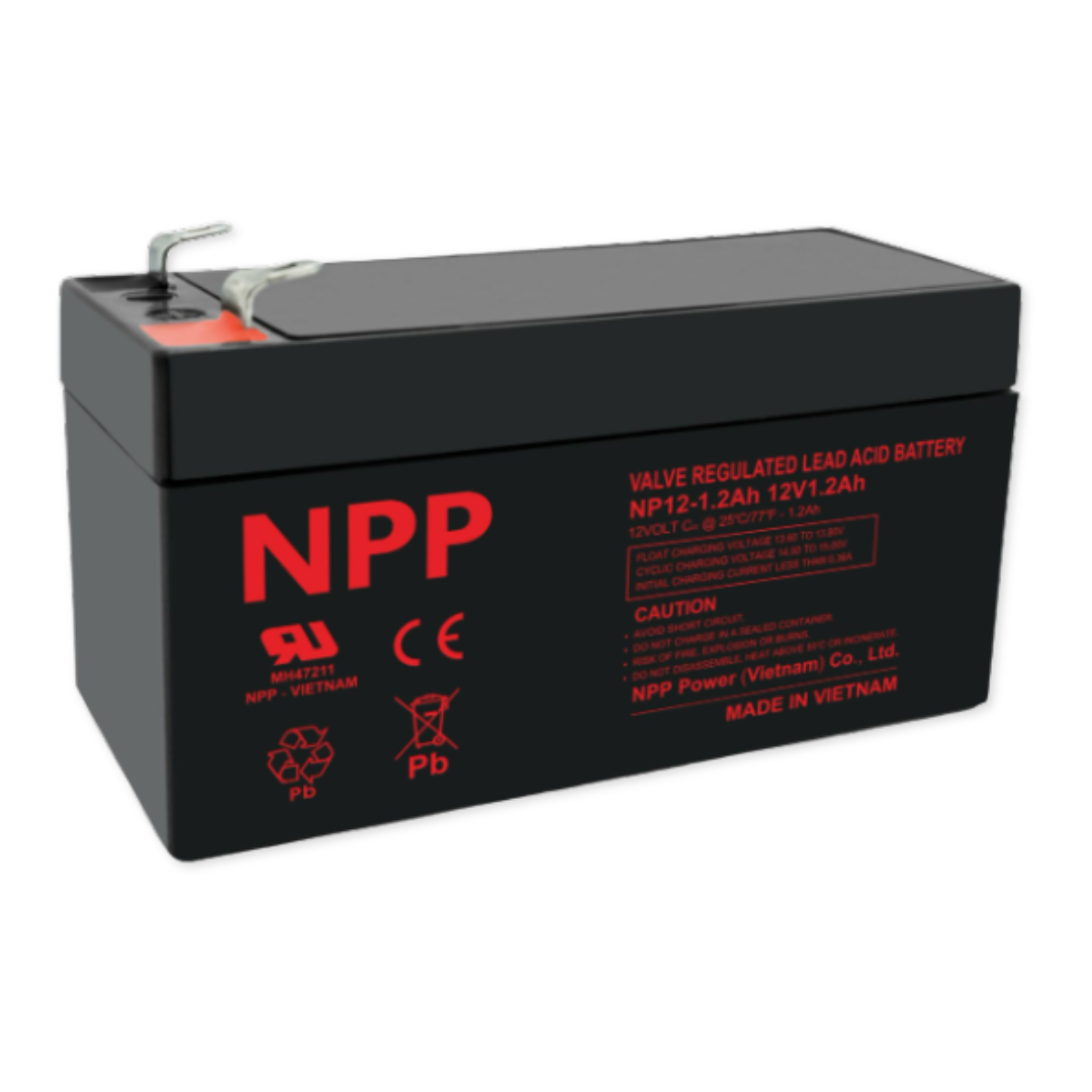 NPPower NP General Purpose Series 12V 1.2Ah @ 20 Hr Rate 1.300 SPG ABS-FR AGM VRLA Battery