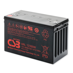 CSB Battery High Rate Long Life 12V 390WPC @ 15 Min Rate Flame Retardant Top Terminal AGM VRLA Battery