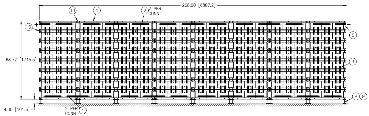Stryten E-Series Absolyte AGP 100G25 384V 1200 Ah @ 8 Hr Rate 8-Stack 3W x 8H PTL NTR FR Low Rate Battery System