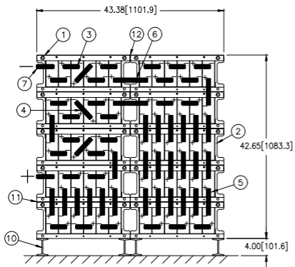 Stryten E-Series Absolyte AGP 90G07 120V 256 Ah @ 8 Hr Rate 2-Stack 6W x 5H PBL NTL FR Medium Rate Battery System