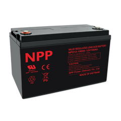 NPPower NPD Deep Cycle Series 12V 100Ah @ 8 Hr Rate 1.300 SPG ABS-FR AGM VRLA Battery