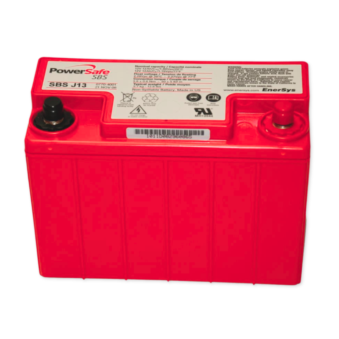 Powersafe Write SBSJ13 | EnerSys PowerSafe SBS - 12Ah VRLA Battery - J Terminal – Power ...