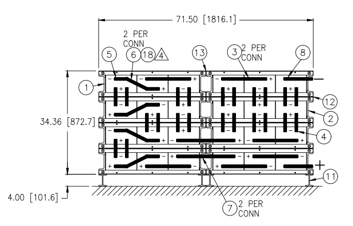 Stryten E-Series Absolyte AGP 100G27 48V 1296 Ah @ 8 Hr Rate 2-Stack 3W x 4H PBR NTR FR Low Rate Battery System