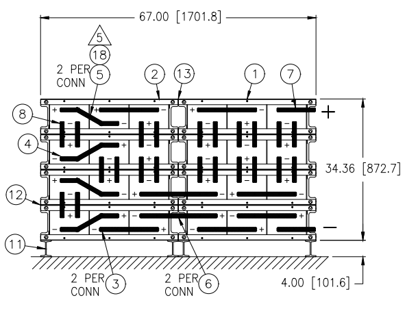 Stryten E-Series Absolyte AGP 100G25 48V 1200 Ah @ 8 Hr Rate 2-Stack 3W x 4H PTR NBR FR Low Rate Battery System