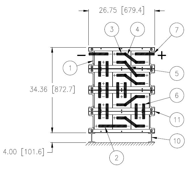 Stryten E-Series Absolyte AGP 100G19 24V 896 Ah @ 8 Hr Rate 1-Stack 3W x 4H PTR NTL FR Low Rate Battery System