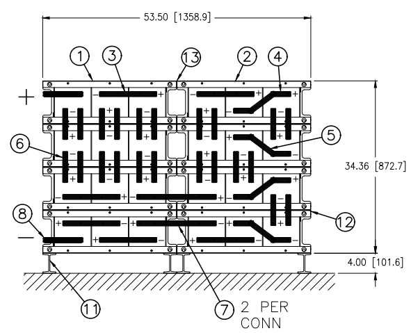 Stryten E-Series Absolyte AGP 100G19 48V 896 Ah @ 8 Hr Rate 2-Stack 3W x 4H PTL NBL FR Low Rate Battery System