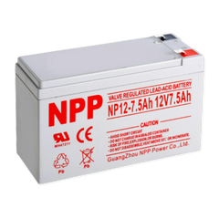NPPower NP General Purpose Series 12V 7.5Ah @ 20 Hr Rate 1.300 SPG ABS-FR AGM VRLA Battery w/ T1 Terminal