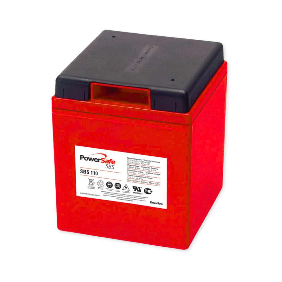 EnerSys PowerSafe SBS 6V 116Ah @ 8 Hr Rate 1.300 SPG ABS-FR Thin Plate Pure Lead Battery