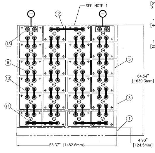 C&D msEndur II AT-35P 48V 2040Ah @ 8 Hr Rate 1.300 SPG 1-Stack 4W x 6H PTL NTR Battery System