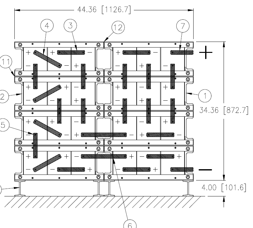 Stryten E-Series Absolyte AGP 100G15 48V 696 Ah @ 8 Hr Rate 2-Stack 3W x 4H PTR NBR FR Low Rate Battery System