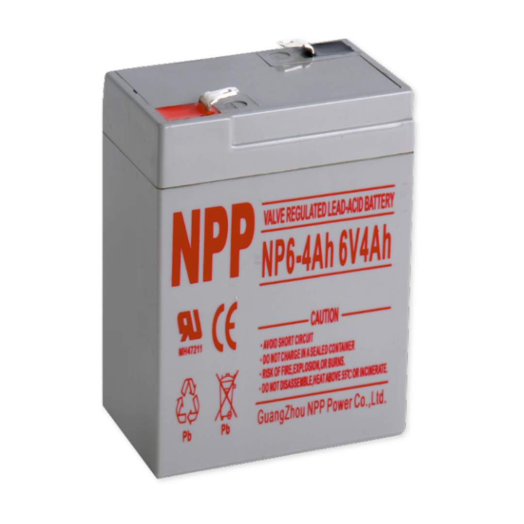 NPPower NP General Purpose Series 6V 4 Ah @ 8 Hr Rate 1.300 SPG ABS-FR AGM VRLA Battery