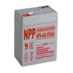 NPPower NP General Purpose Series 6V 4 Ah @ 8 Hr Rate 1.300 SPG ABS-FR AGM VRLA Battery