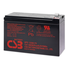 CSB Battery UPS 12V 43.50 WPC @ 15 Min Rate Top Terminal F2 Tab AGM VRLA Battery