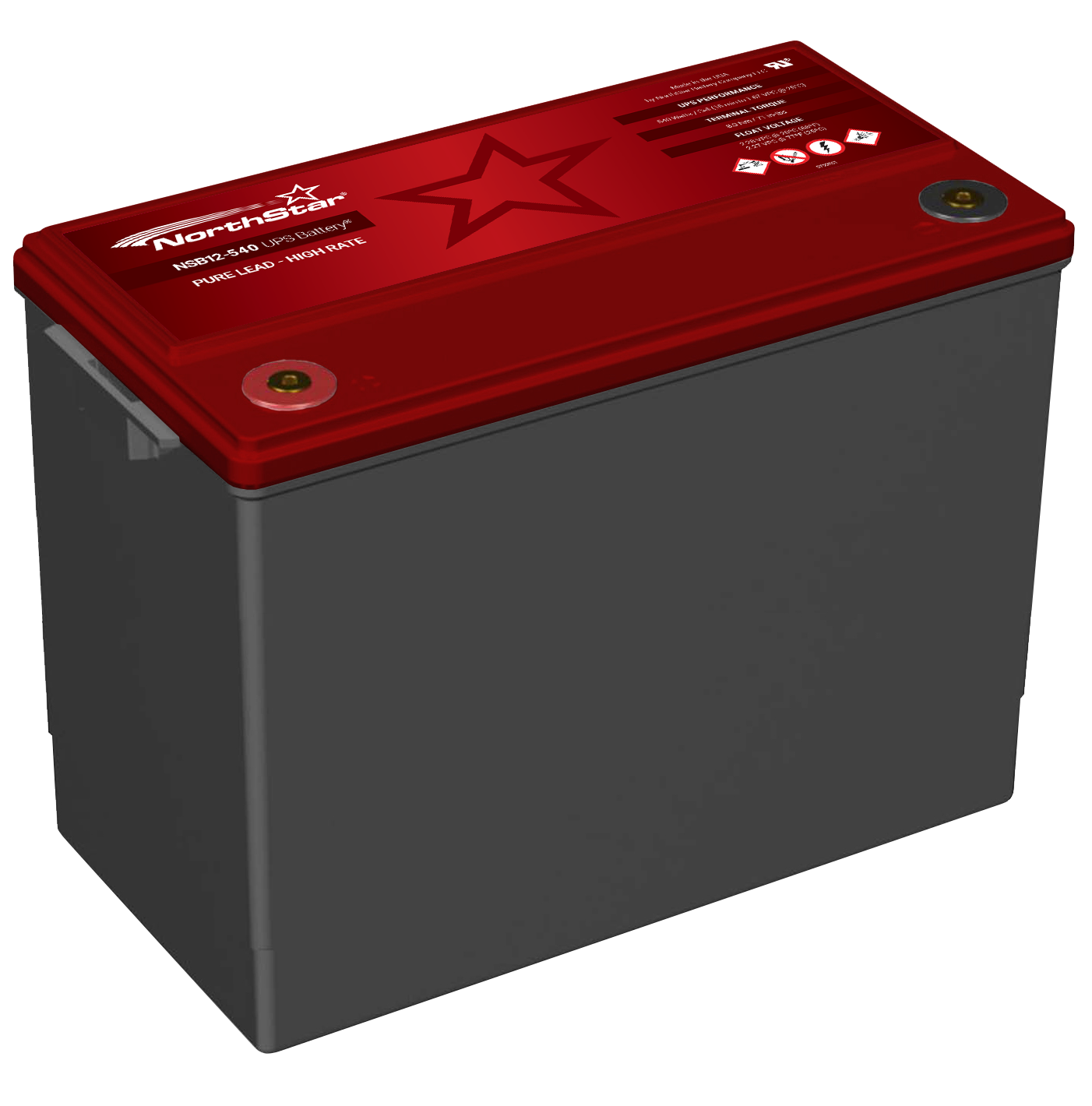 NorthStar NSB UPS High Rate 12V 540WPC @ 15 Min Rate 1.3 SPG ABS TPPL VRLA Battery