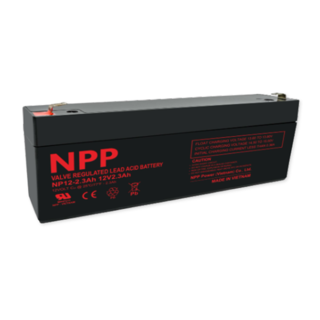 NPPower NP General Purpose Series 12V 2.3Ah @ 20 Hr Rate 1.300 SPG ABS-FR AGM VRLA Battery