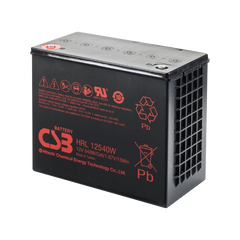 CSB Battery High Rate Long Life 12V 540WPC @ 15 Min Rate Flame Retardant Top Terminal AGM VRLA Battery