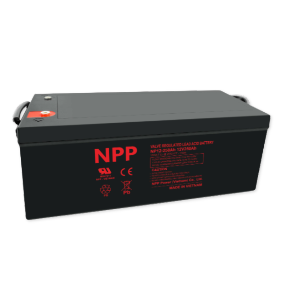 NPPower NP General Purpose Series 12V 266Ah @ 20 Hr Rate 1.300 SPG ABS-FR AGM VRLA Battery